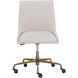 Halden Beige Linen Office Chair
